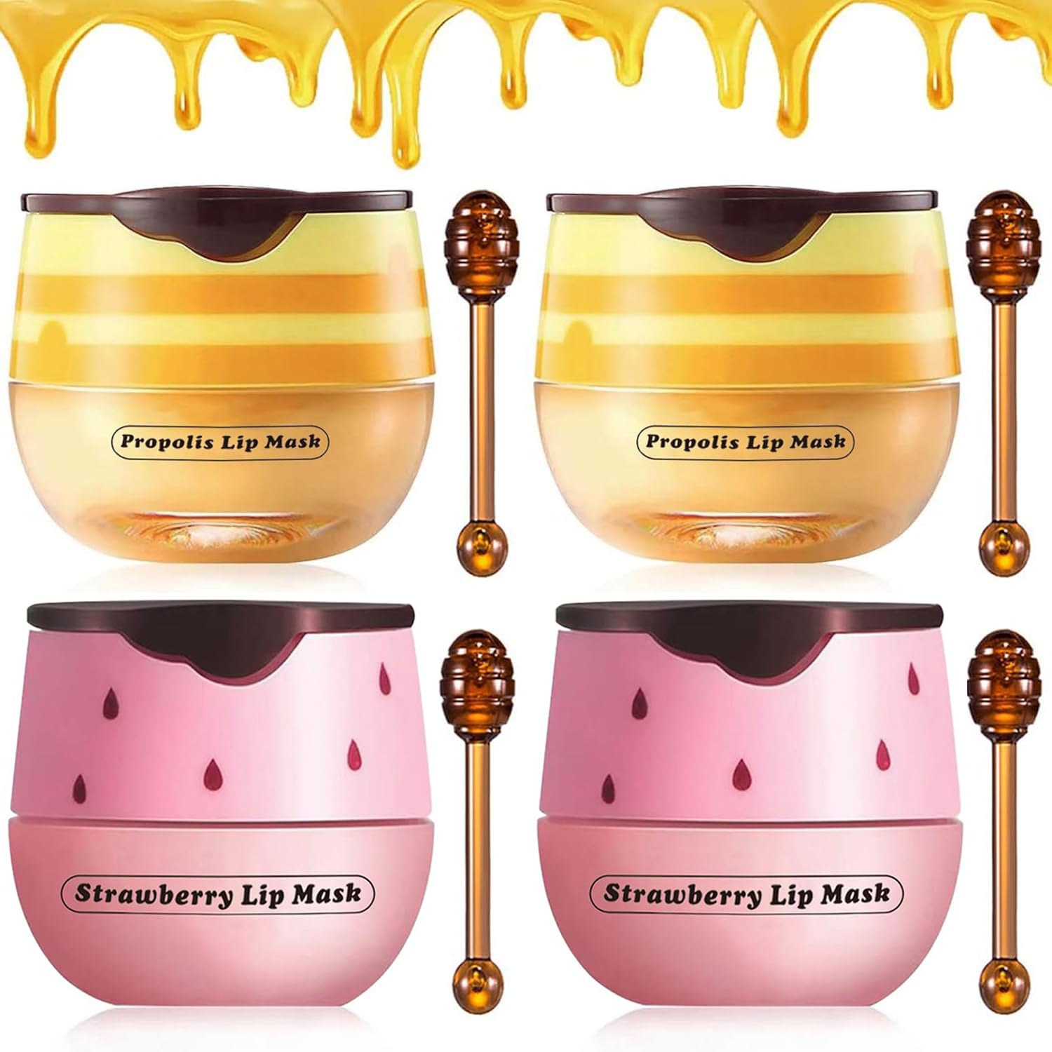 Alisesun lip balm in strawberry-bee honey pot offering rich hydration