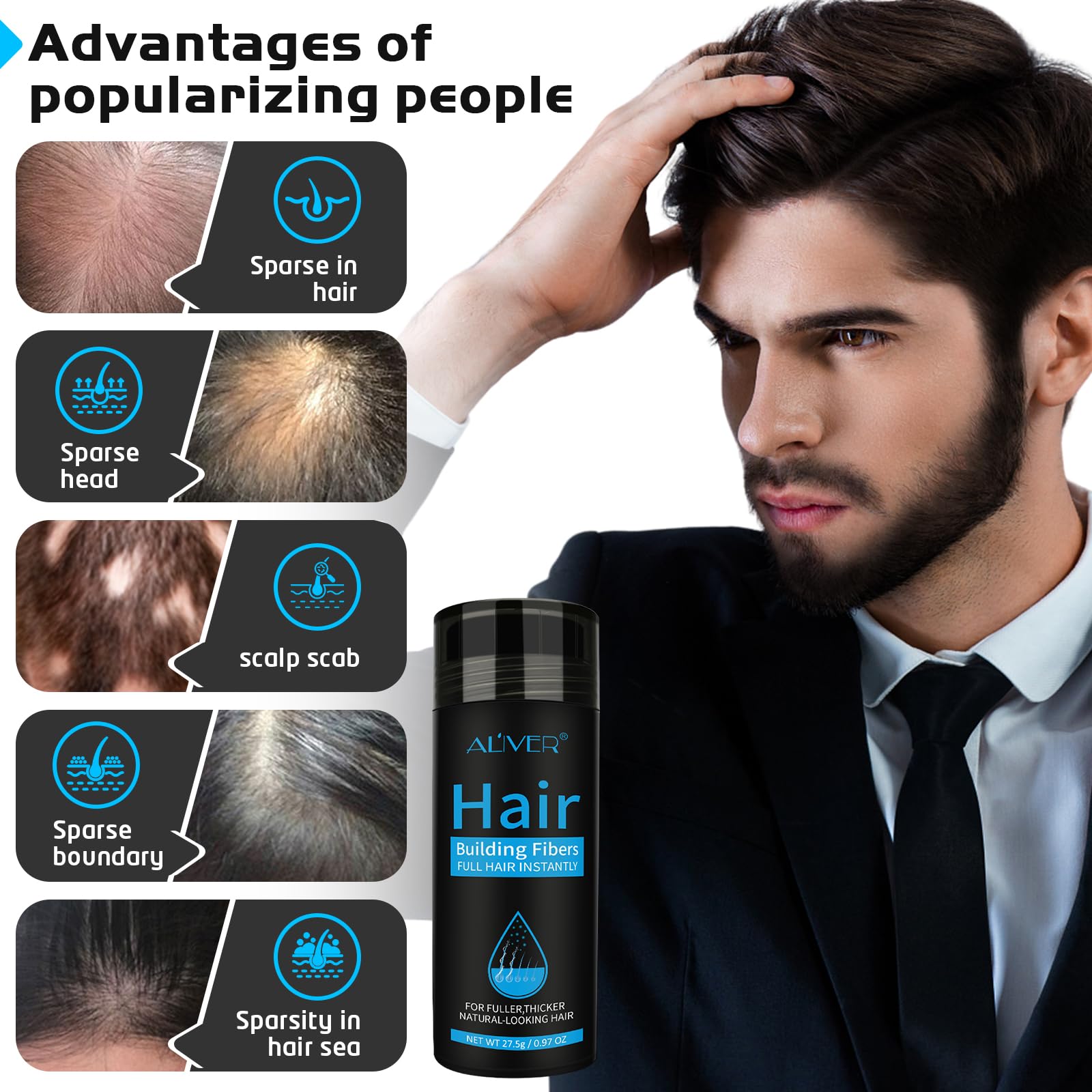 ALIVER: aplicación rápida con spray para un look más completo.