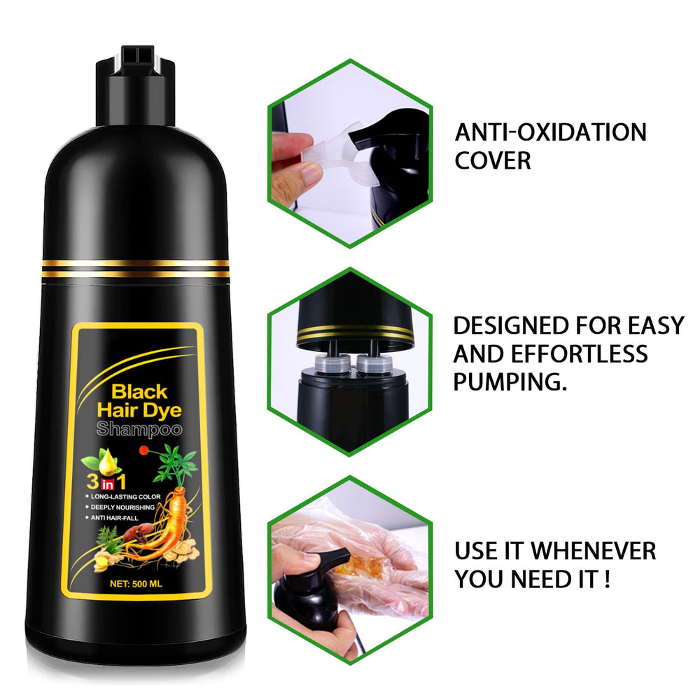 ALIVER Hair Dye Shampoo gloves ready setup without staining skin