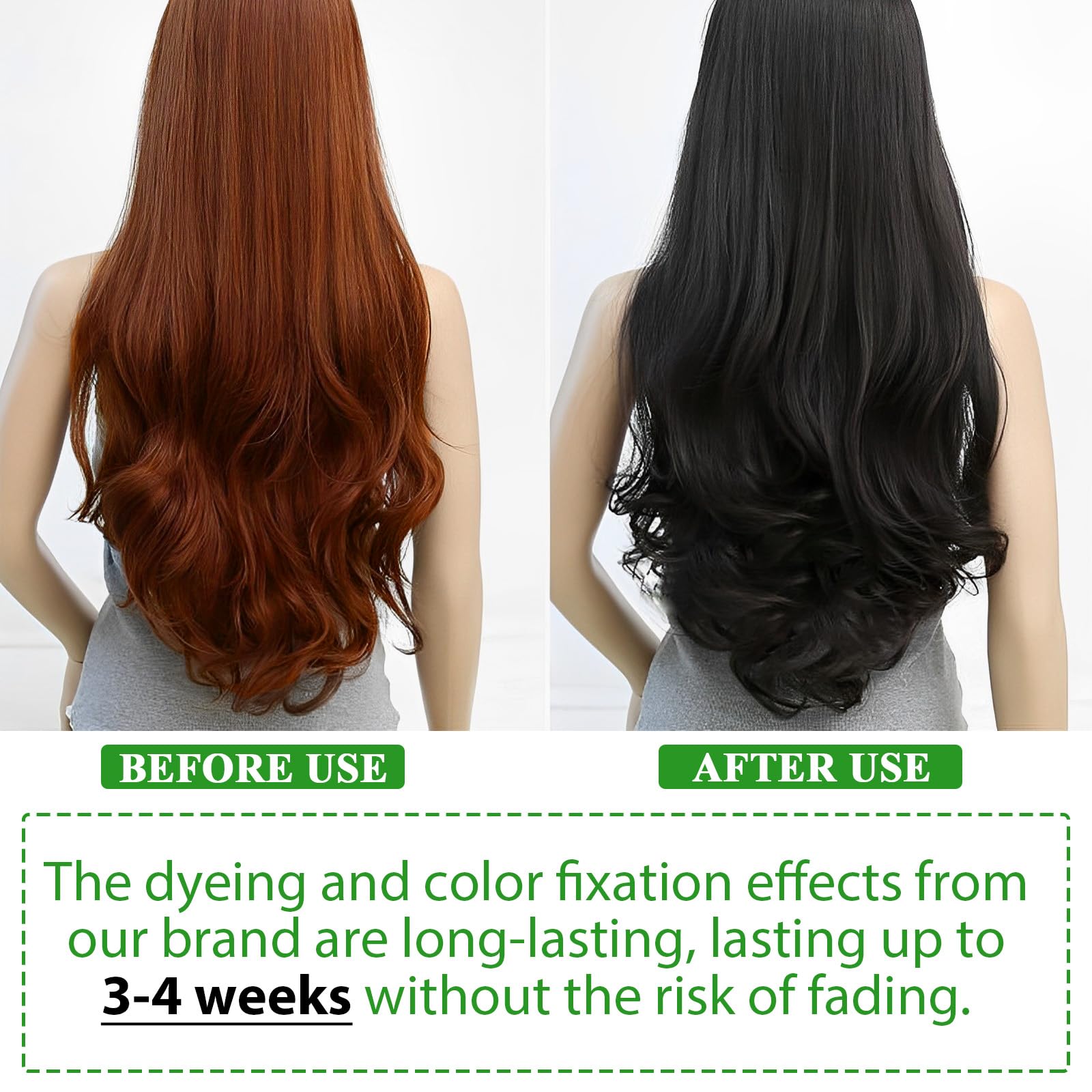 ALIVER Hair Dye Shampoo results with a glossy color finish