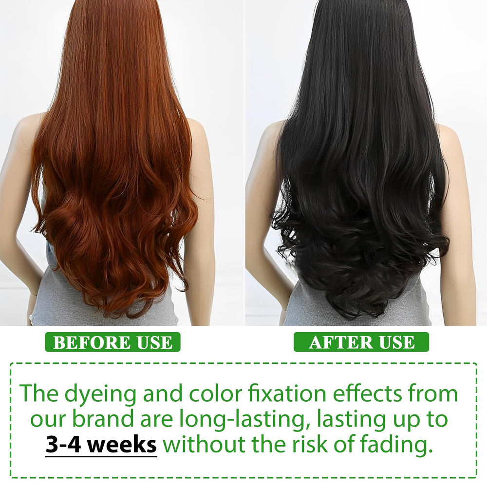 ALIVER Hair Dye Shampoo results with a glossy color finish