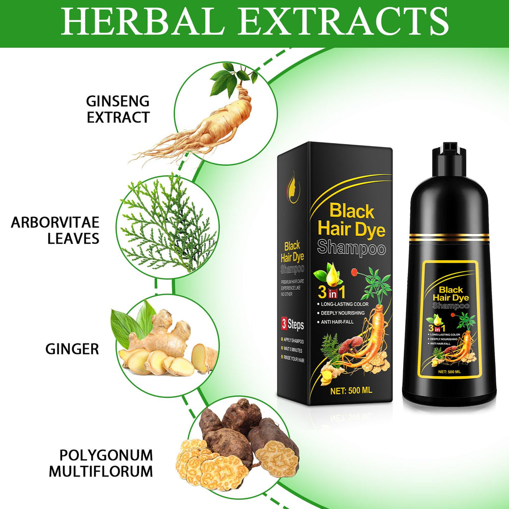 ALIVER Hair Dye Shampoo paraben-free formula for sensitive scalps