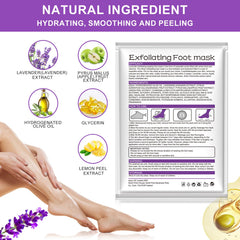 ALIVER pies suaves tras exfoliación con lavanda, cuidado agradable
