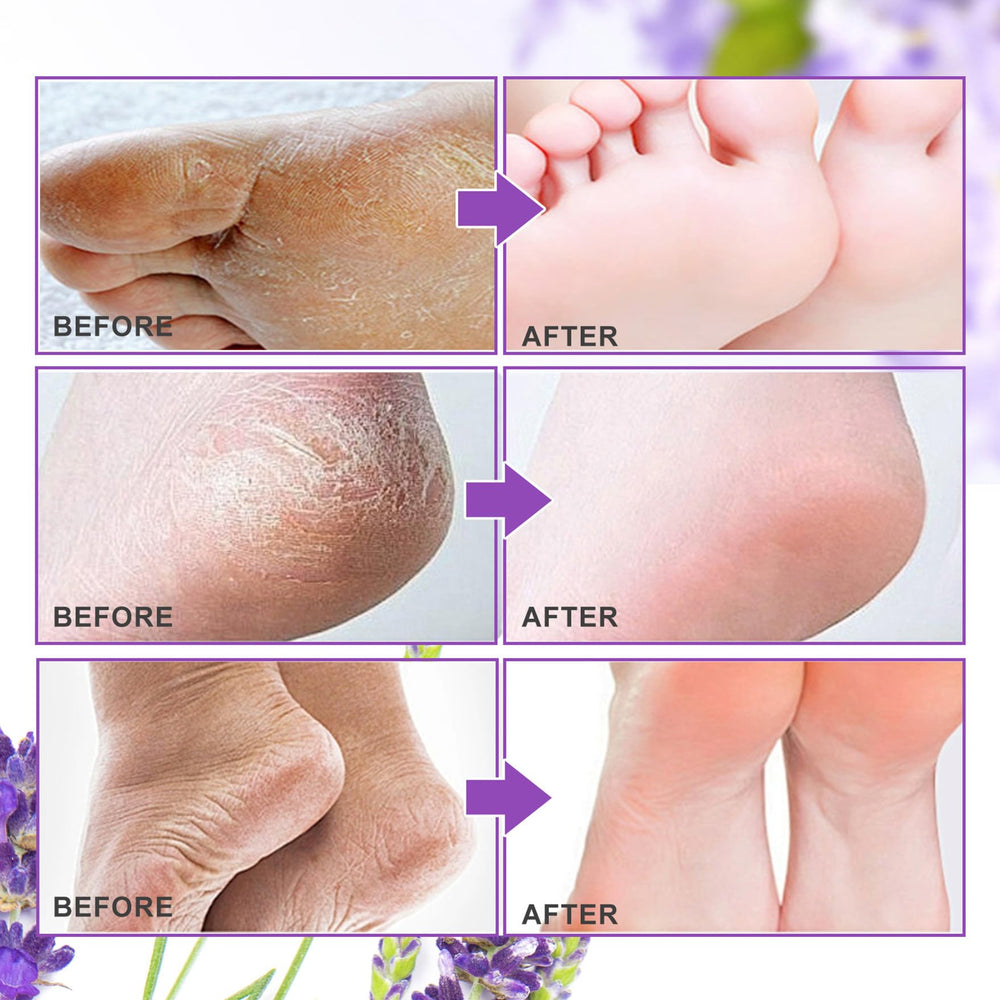 Textura suave de ALIVER y aroma a lavanda para cuidado relajante de pies