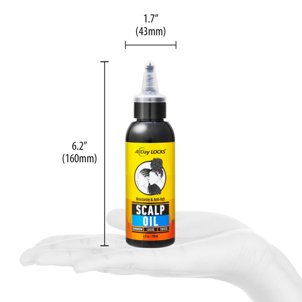 AllDay Locks Scalp Oil textura ligera, se absorbe rápido para una sensación fresca.