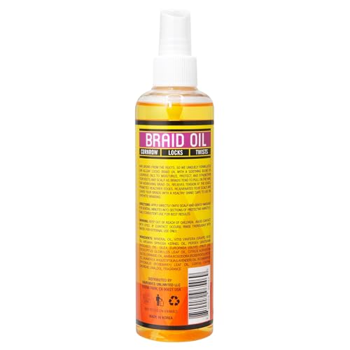AllDay Locks Braid Oil con aplicador en spray facilita la aplicación diaria.