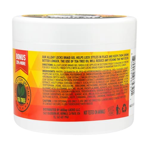 AllDay Locks Gel para trenzas: control de bordes para un acabado pulido.