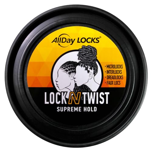 AllDay Locks Lock N Twist etiqueta visible, ideal para mantenimiento diario de locs.