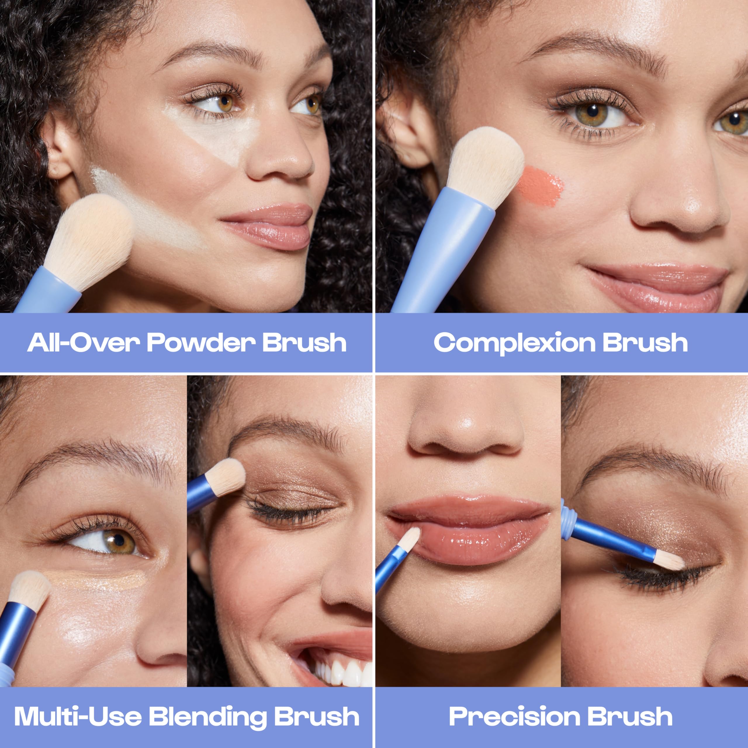 ALLEYOOP Overachiever pincel rostro para aplicación suave de crema o líquido.