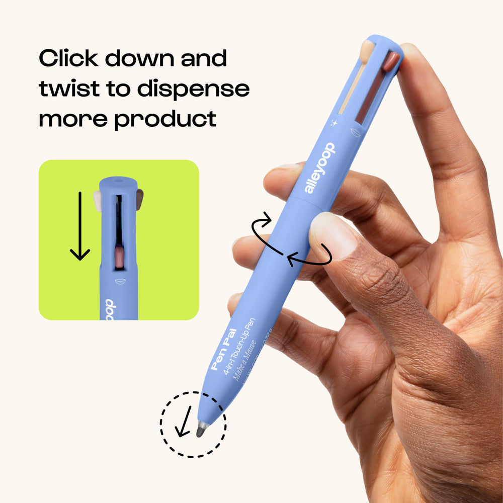 Formato compacto para bolso de ALLEYOOP Pen Pal 4-en-1 para retoques rápidos