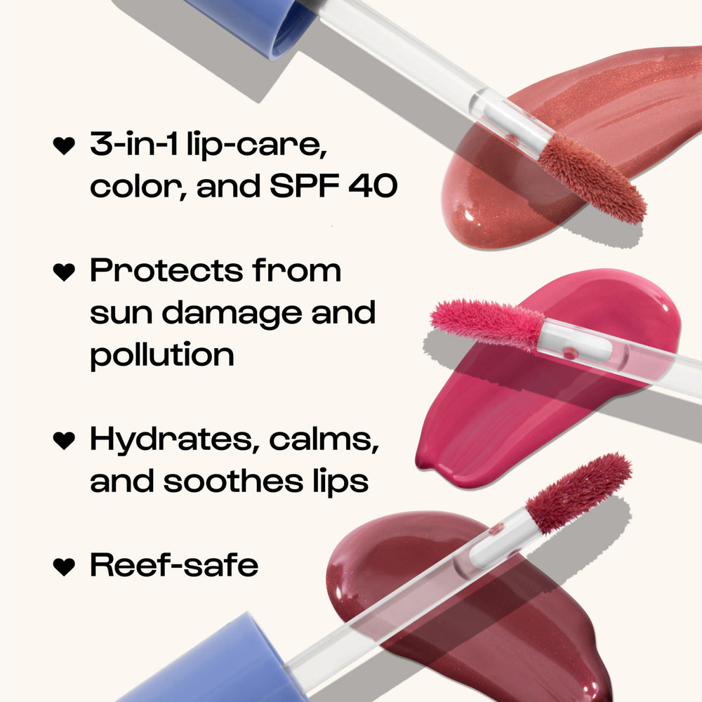 ALLEYOOP Sun Serum Lip Oil SPF 40: aplicador suave para labios extra hidratados.