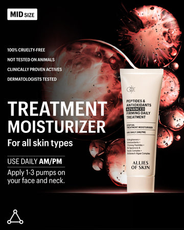 Dermatologist-tested seal on Allies of Skin packaging for sensitive skin safety