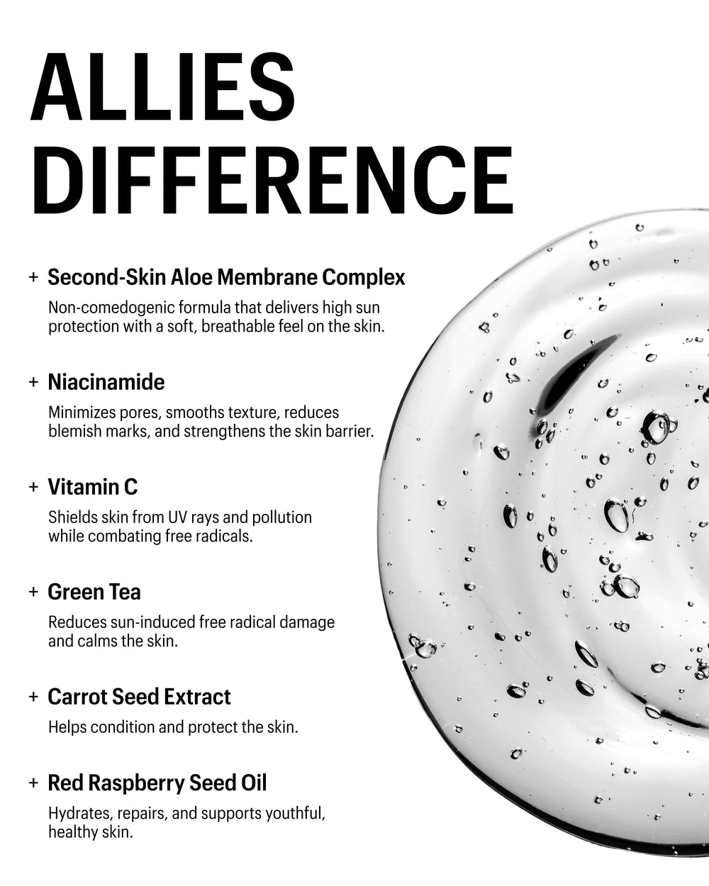 Allies of Skin membrana de aloe para segunda piel y mayor comodidad.
