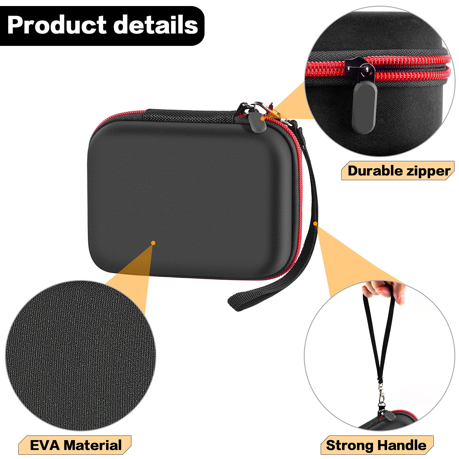 Allprimo estuche de EVA resistente protege contra polvo y golpes.