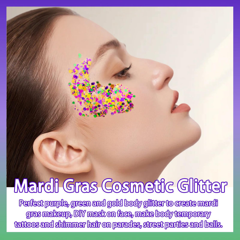 Allstarry brillo carnaval para cabello, añade textura brillante sin pegar.