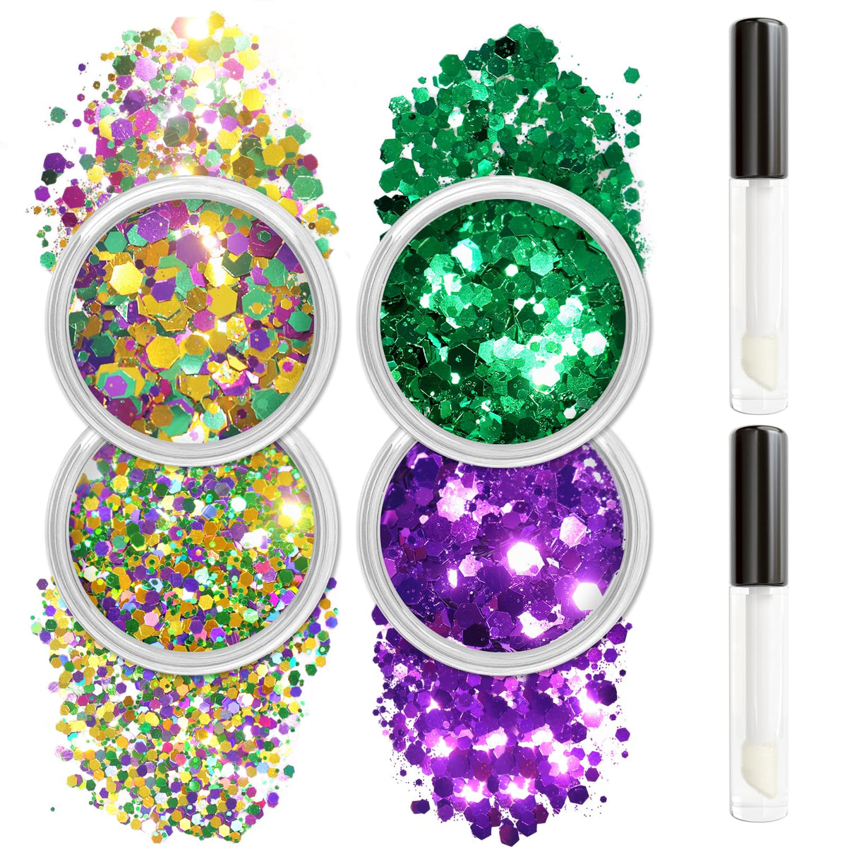 Allstarry brillo carnaval para la cara, aspecto luminoso y duradero.