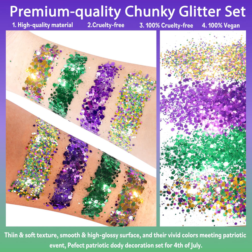 Allstarry brillo carnaval para ojos, destellos vibrantes que capturan la luz.