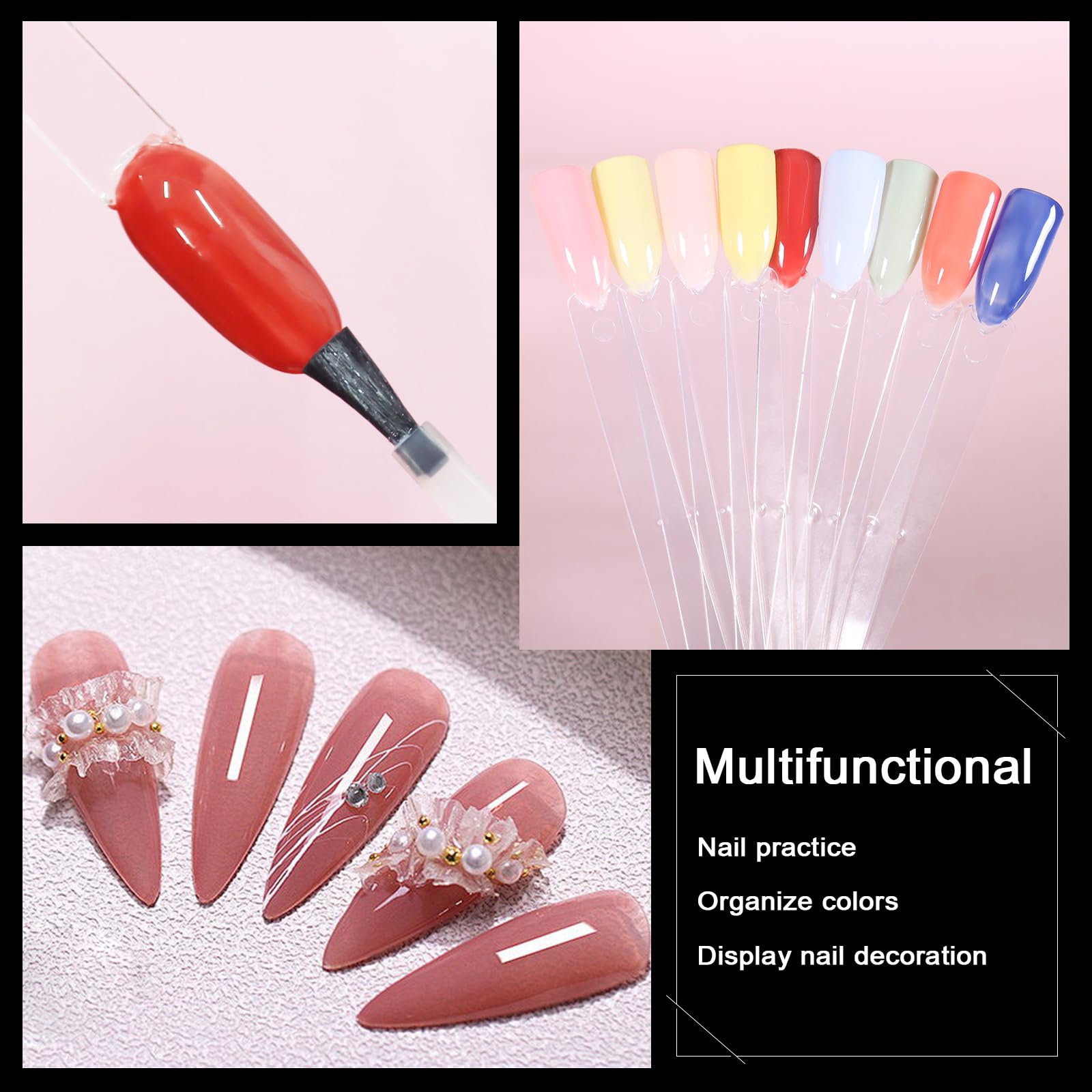 Allstarry muestras para arte de uñas para probar colores y técnicas de diseño