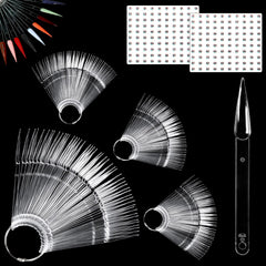 Allstarry muestras de uñas transparentes con anillos para organizar colores de esmalte