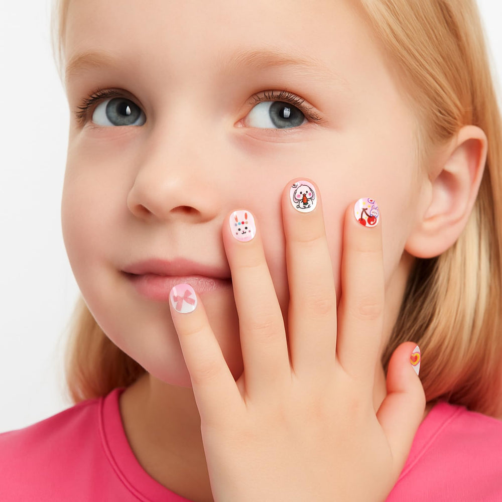 Allstarry pegatinas de uñas para niñas con flores, perfecto para fiestas.