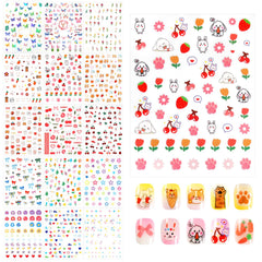 Allstarry pegatinas de uñas para niñas con dibujos divertidos para decorar uñas.
