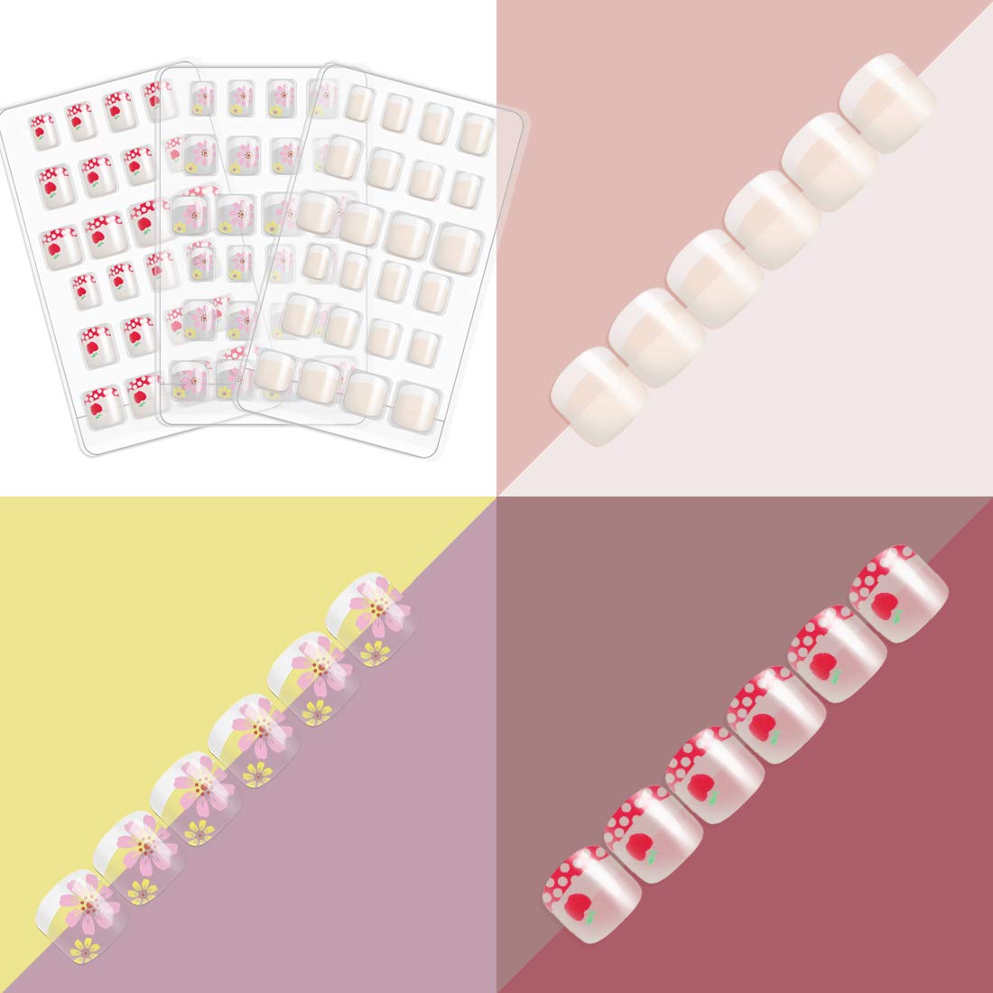 Allstarry uñas ABS ecológicas, duraderas y seguras para niñas.