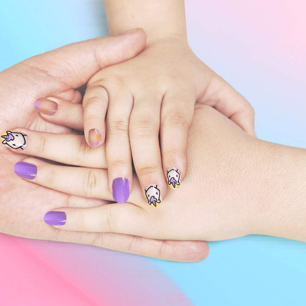 Uñas Allstarry con brillo arcoíris para niñas, realzan la imaginación