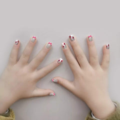Allstarry uñas prepegadas para niñas, 120 piezas, aplicación fácil.