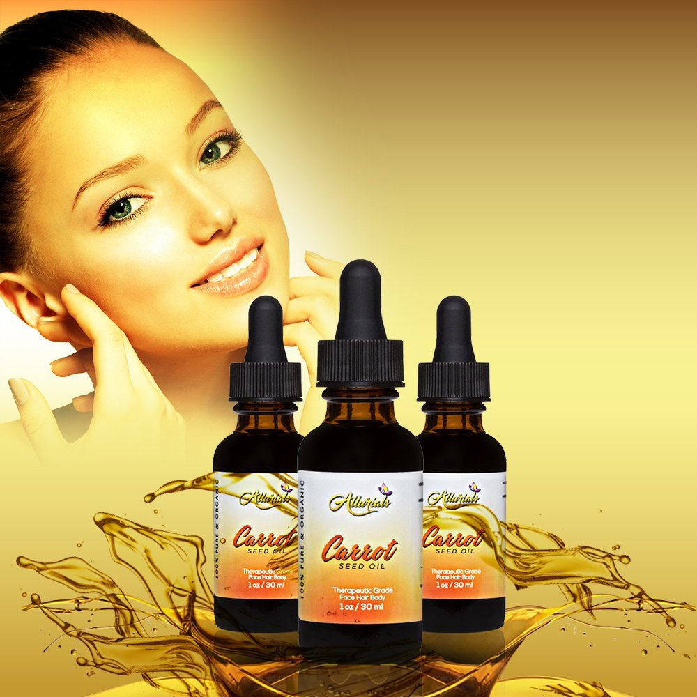 Allurials aceite de zanahoria, uso nocturno para cuidado de la piel.