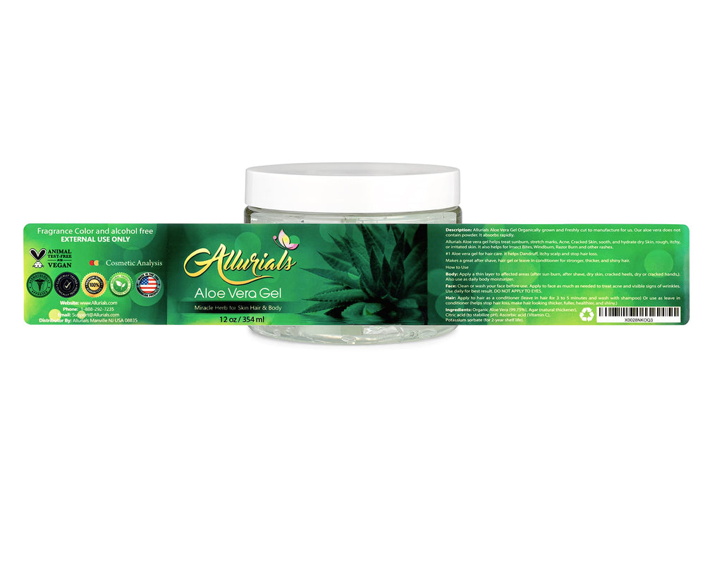 Allurials Aloe Vera Gel envase sostenible con fórmula consciente