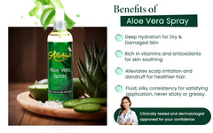 Allurials Aloe Vera Spray: hoja de aloe vera, ingrediente orgánico puro.