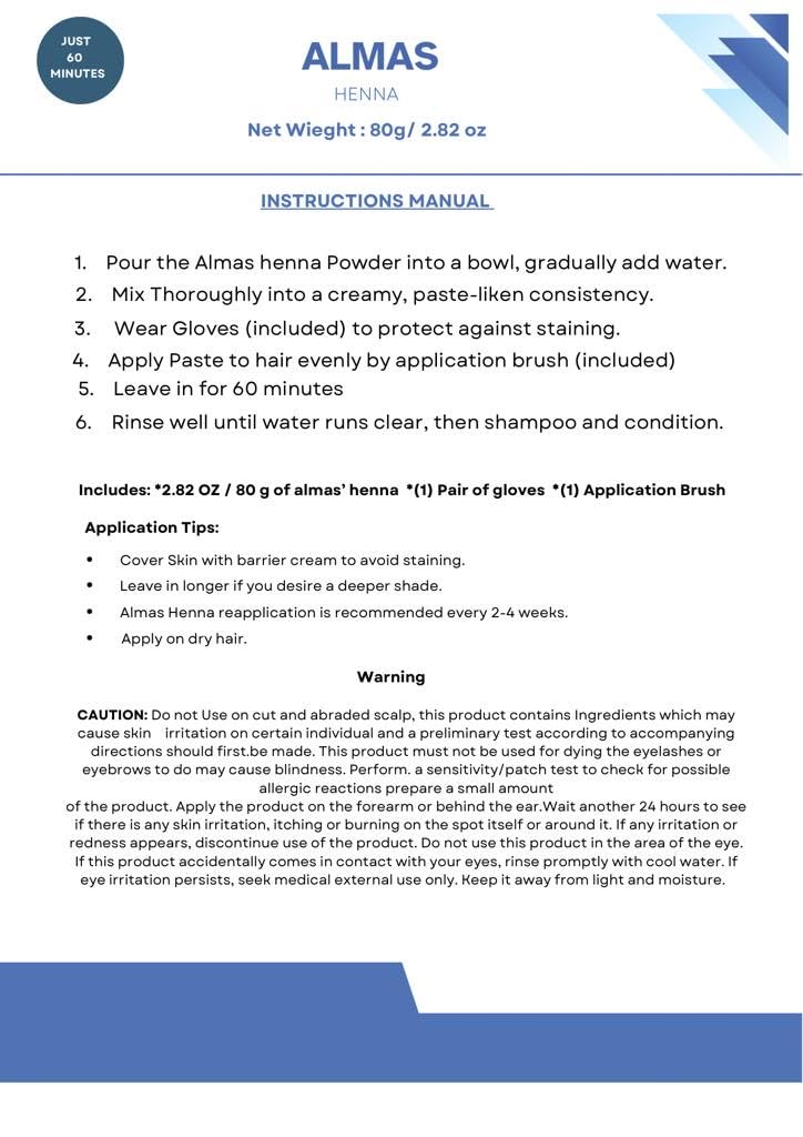 Almas Henna: instrucciones claras para una aplicación uniforme