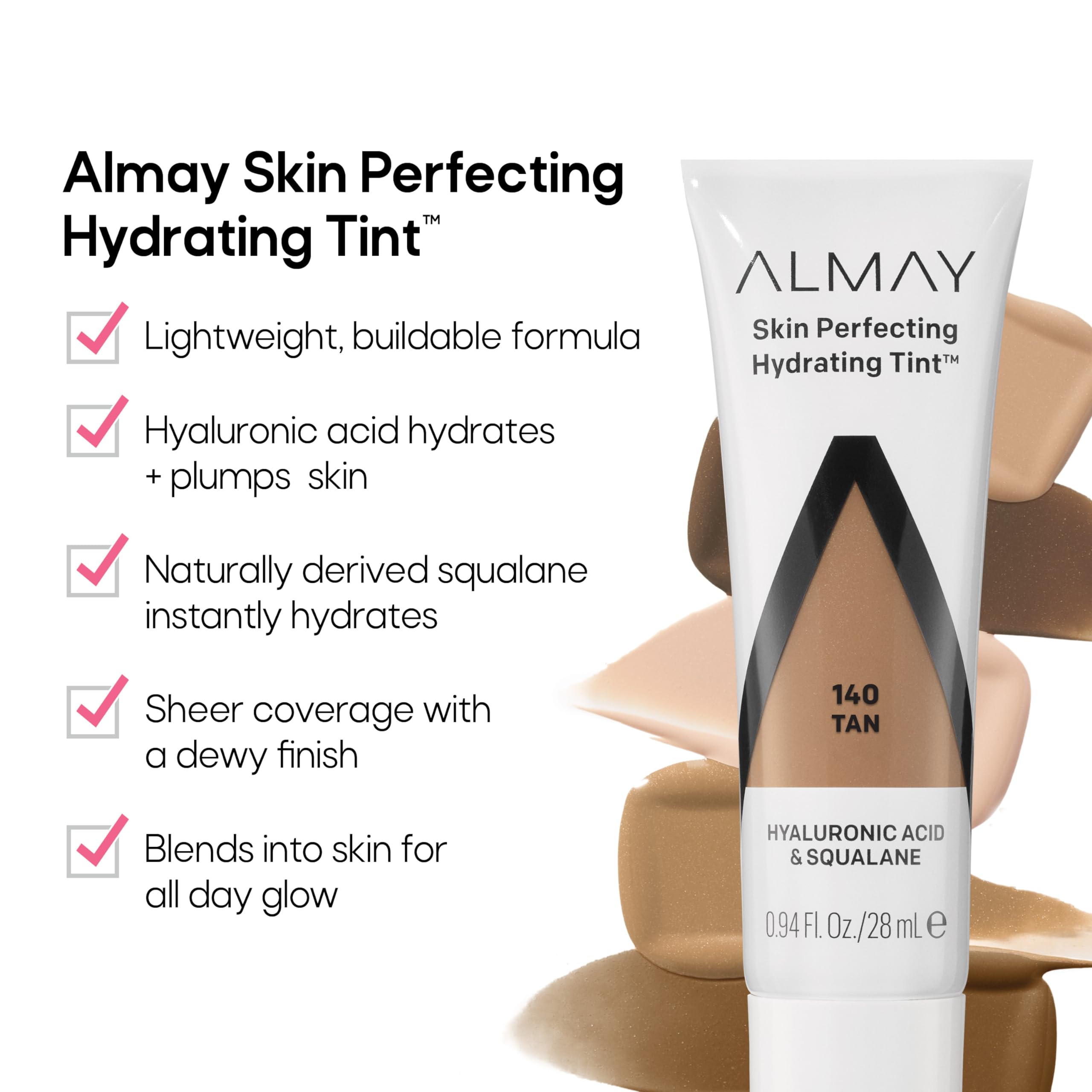 Almay aplicación suave y ligera para un maquillaje diario natural.