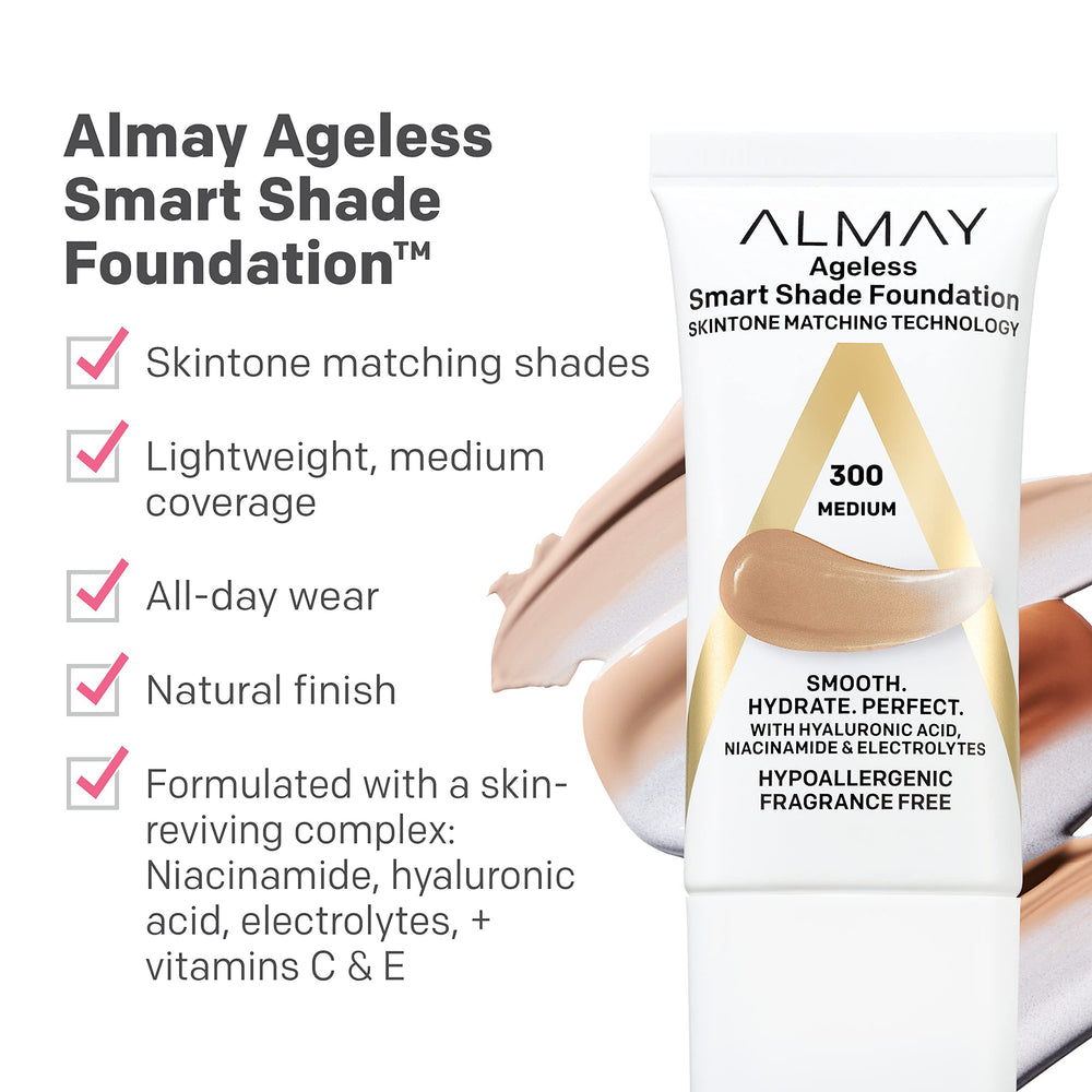 Almay Base: textura ligera para aplicación suave y cómoda.