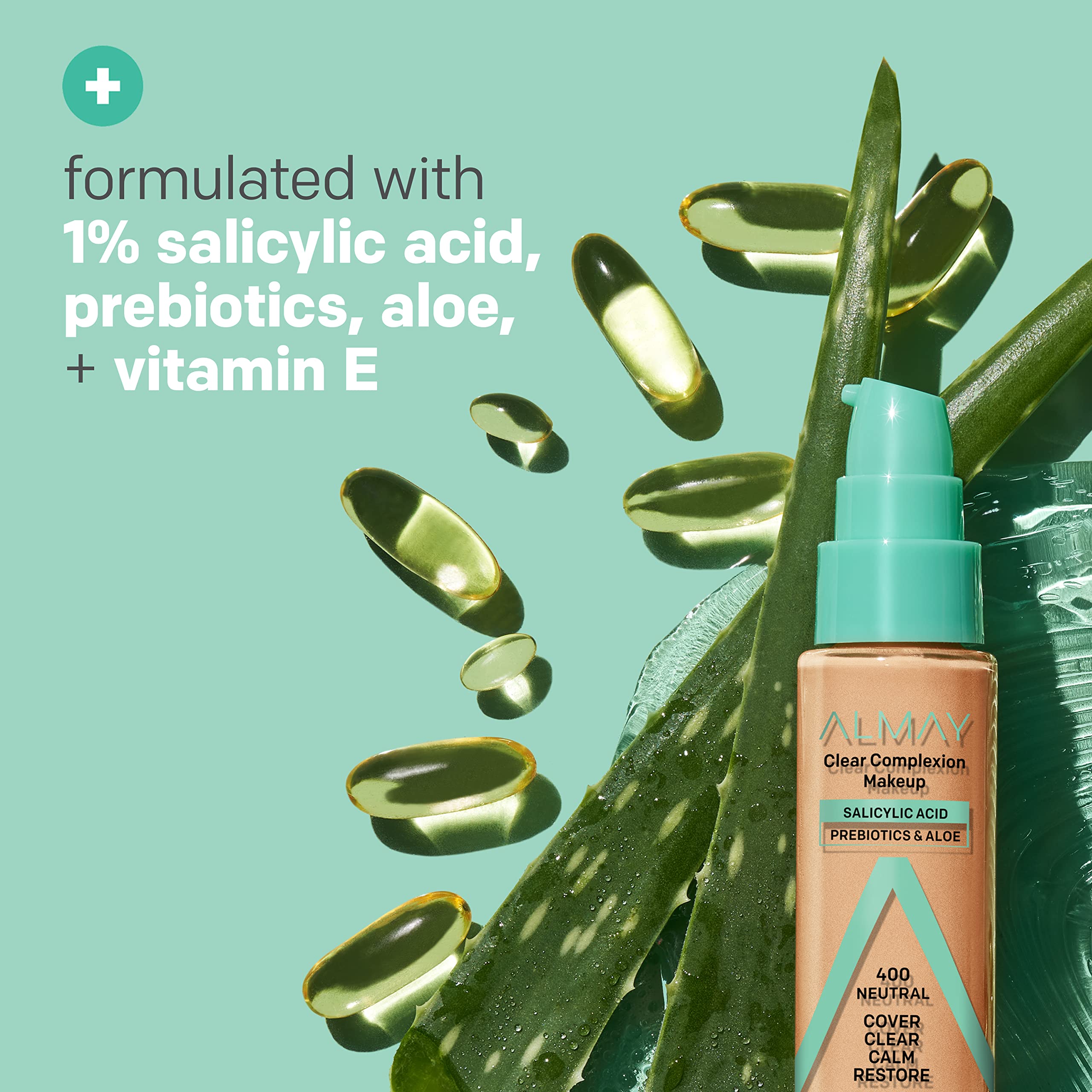 Prebióticos y aloe vera en Almay Clear Complexion para barrera cutánea