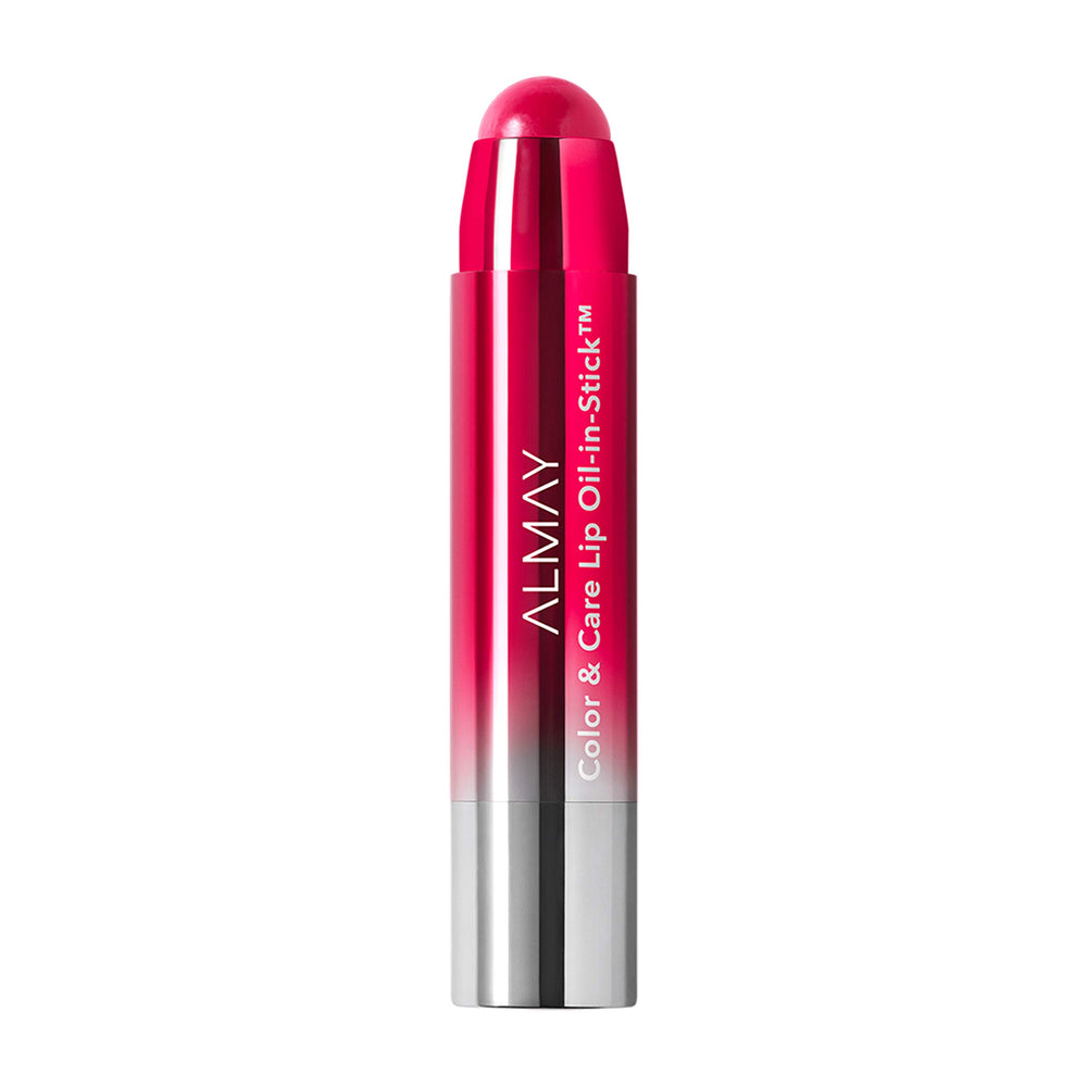 Almay Lip Oil In Stick Raspberry Rush 130, aplicación suave con brillo ligero.