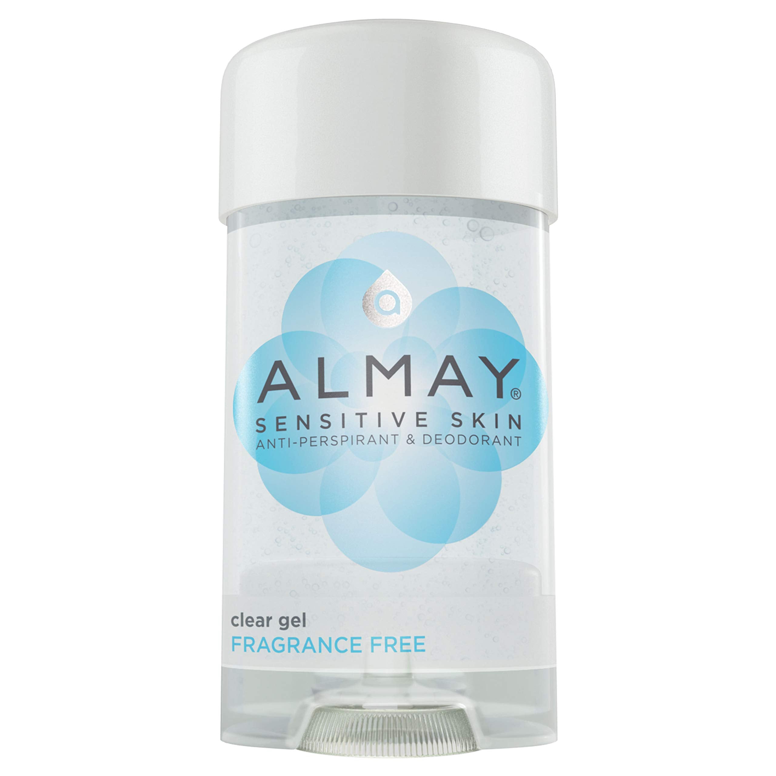 Almay desodorante gel claro para piel sensible, protección suave
