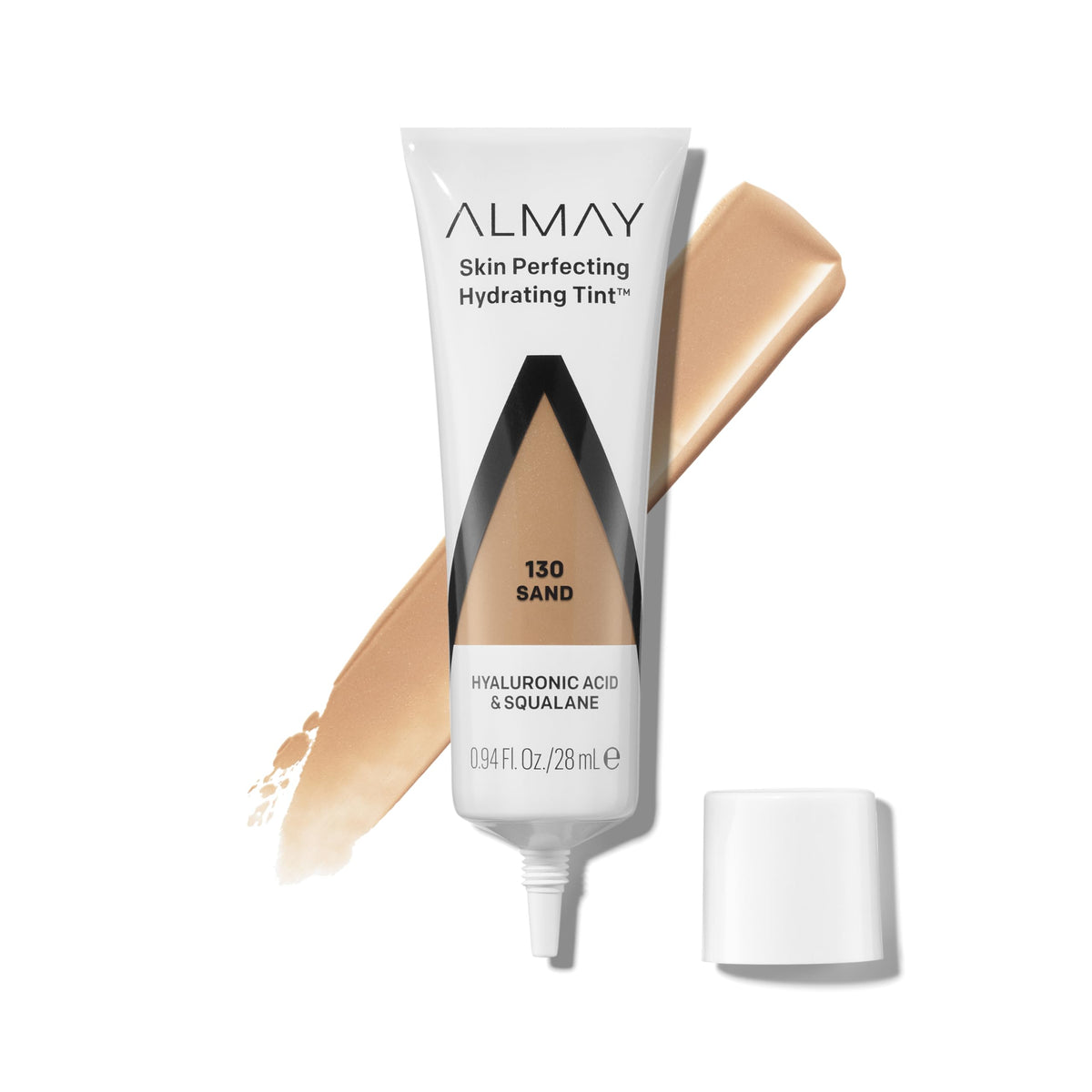 Almay hidratante-tinte-fondo-liquido: acabado ligero y tono natural para piel seca.