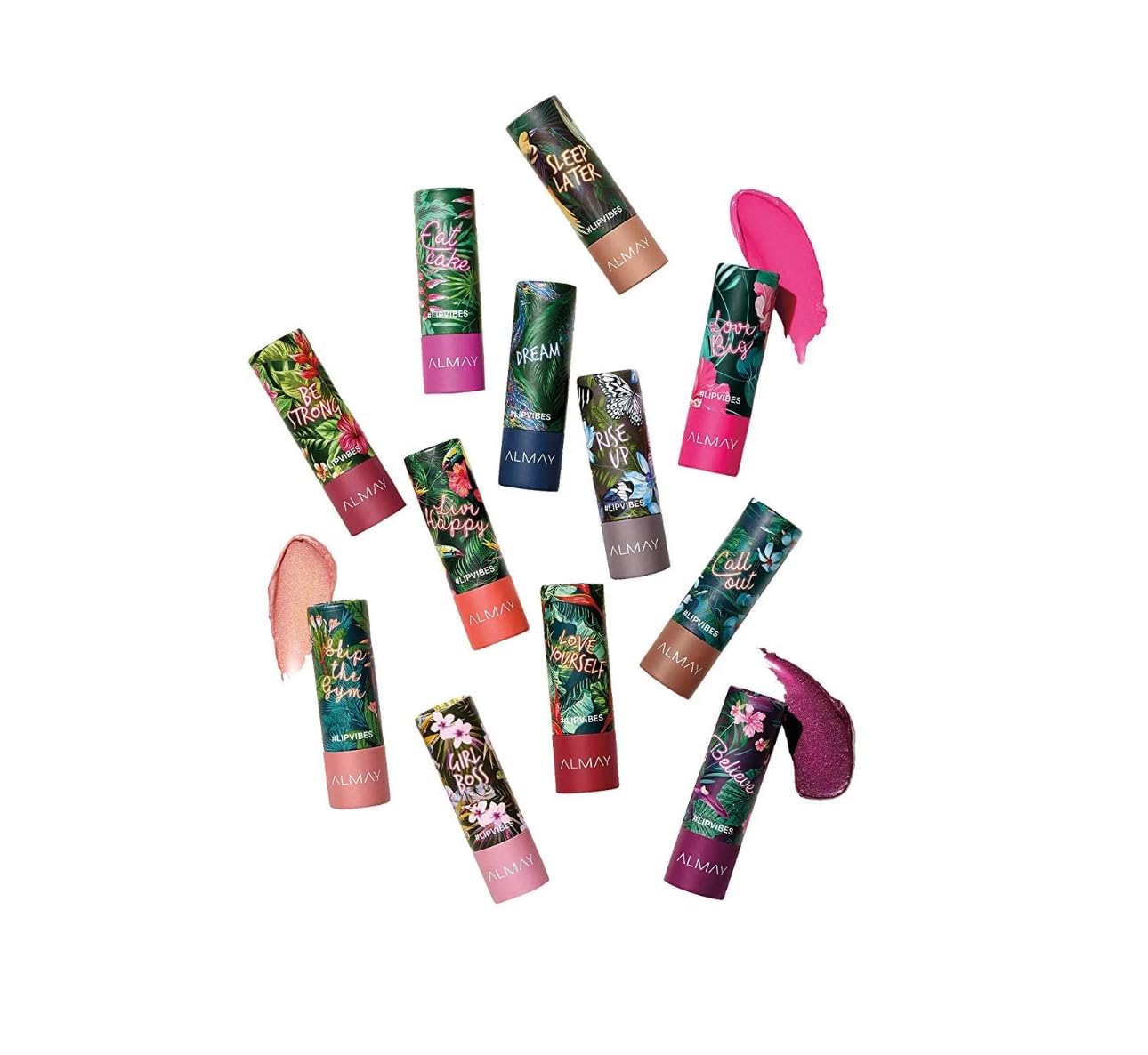 Almay Lip Vibes, manteca de karité para hidratación duradera.