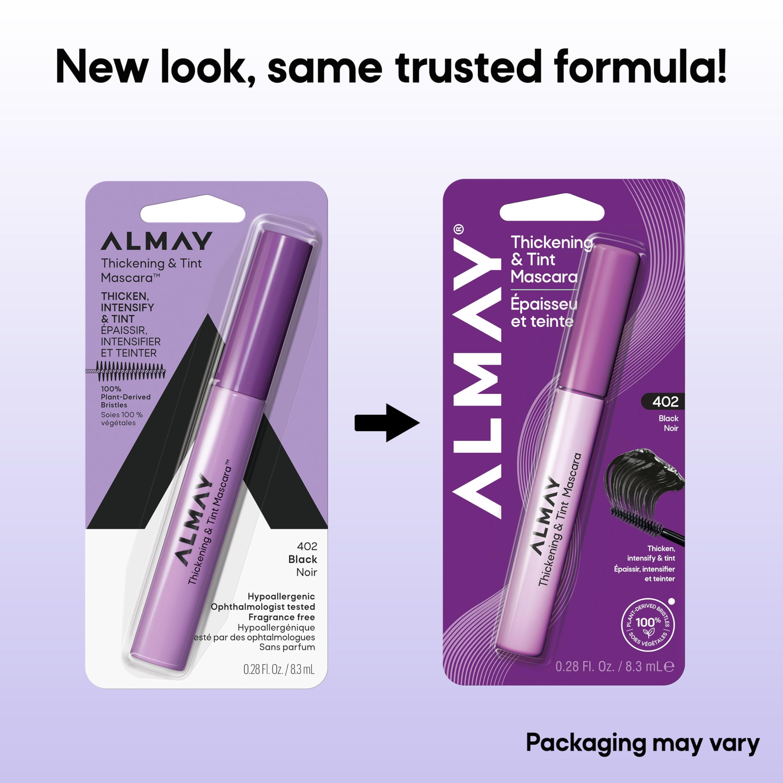 Almay Thickening & Tint Mascara, enfoque: cuidado-de-pestañas, fórmula-hipoalergénica para ojos-sensibles.
