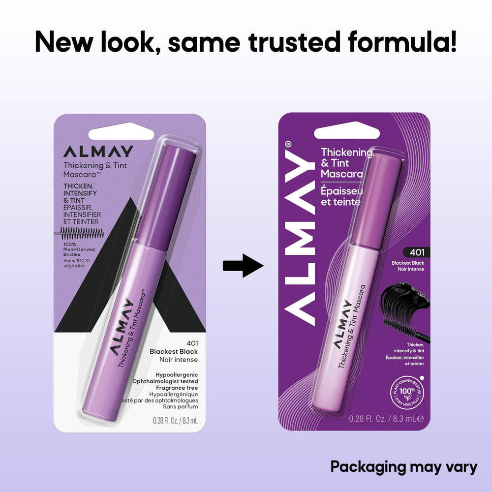Almay Thickening & Tint Mascara: cepillo derivado de plantas para volumen ligero