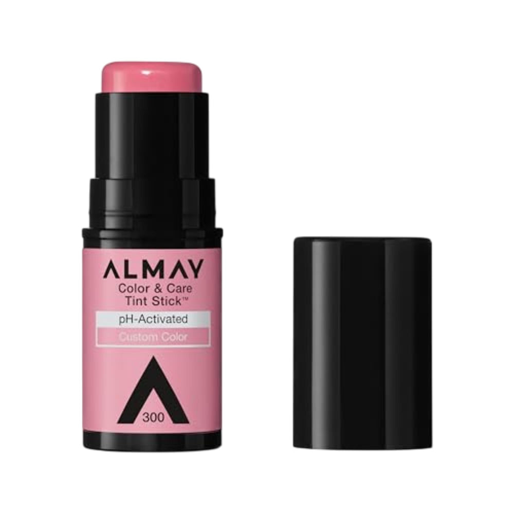 Almay barra tintada para labios y mejillas, acabado húmedo para aspecto natural.