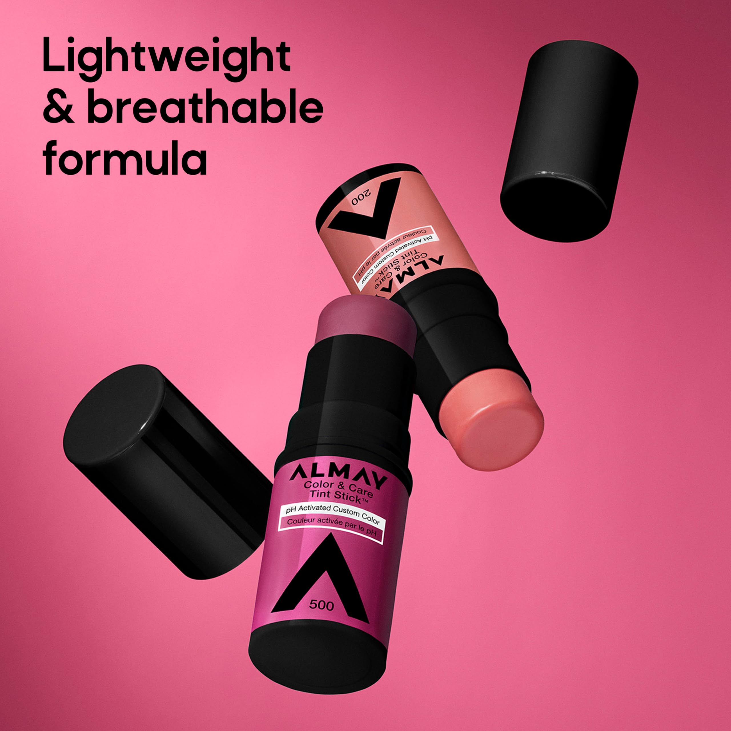 Almay tinte labial y mejillas, efecto dew para un tono luminoso coral.