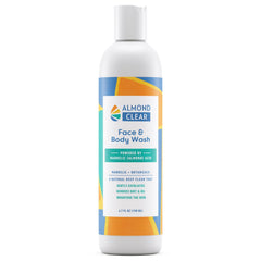 Almond Clear: botella dosificadora para lavado facial suave.