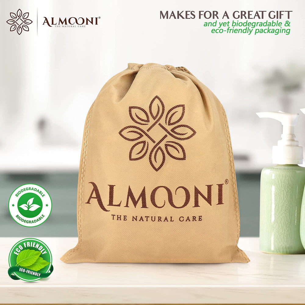 ALMOONI lufa empaquetada de forma biodegradable con funda