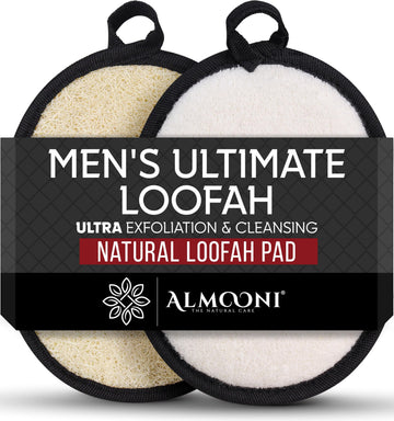 ALMOONI lufa natural de doble cara para exfoliar y limpiar la piel.