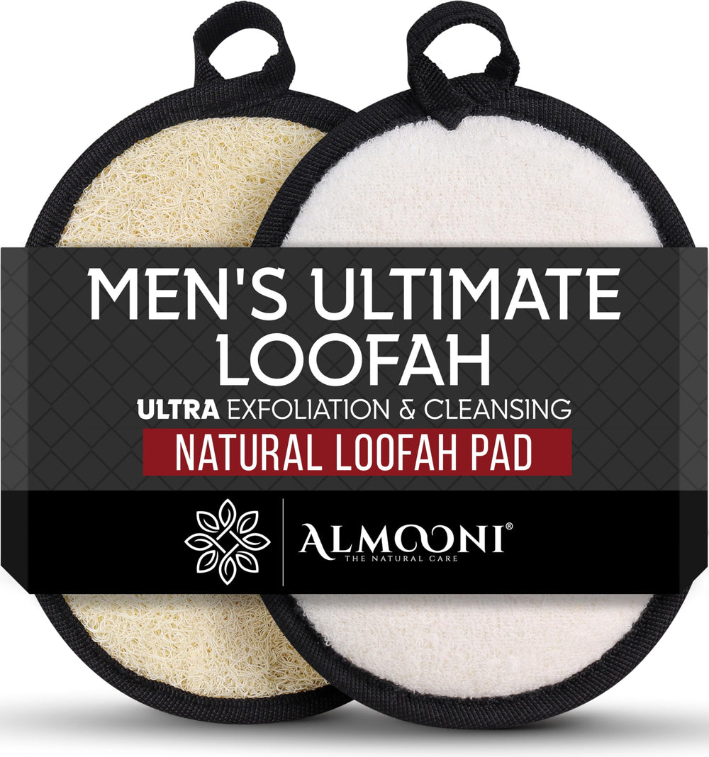 ALMOONI lufa natural de doble cara para exfoliar y limpiar la piel.