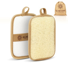 ALMOONI lufa exfoliante rectangular para una limpieza profunda y suave