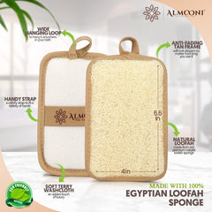 ALMOONI lufa exfoliante con textura ligera para exfoliar la piel