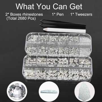 ALOCIAM formas variadas de cristales para uñas para efectos 3D llamativos.